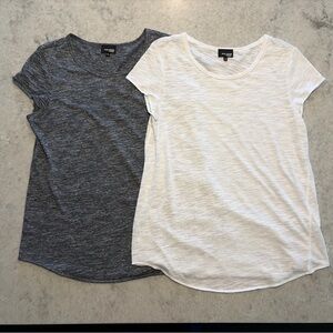 Aritzia Wilfred Free White + Gray T-Shirt Bundle - Size L